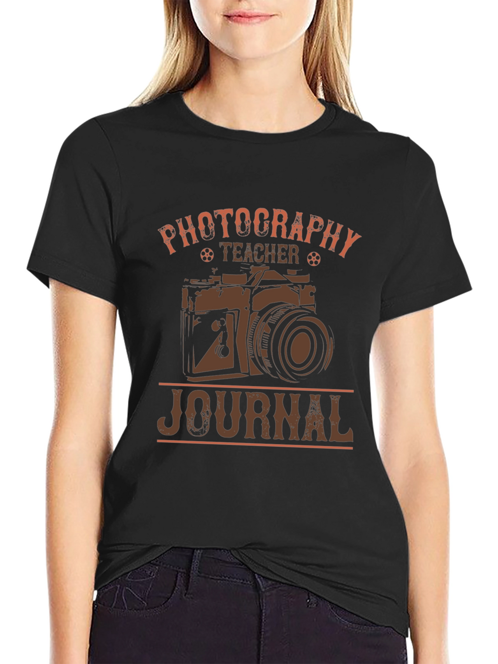 Photography Teacher Journal T-Shirt - Camera Design