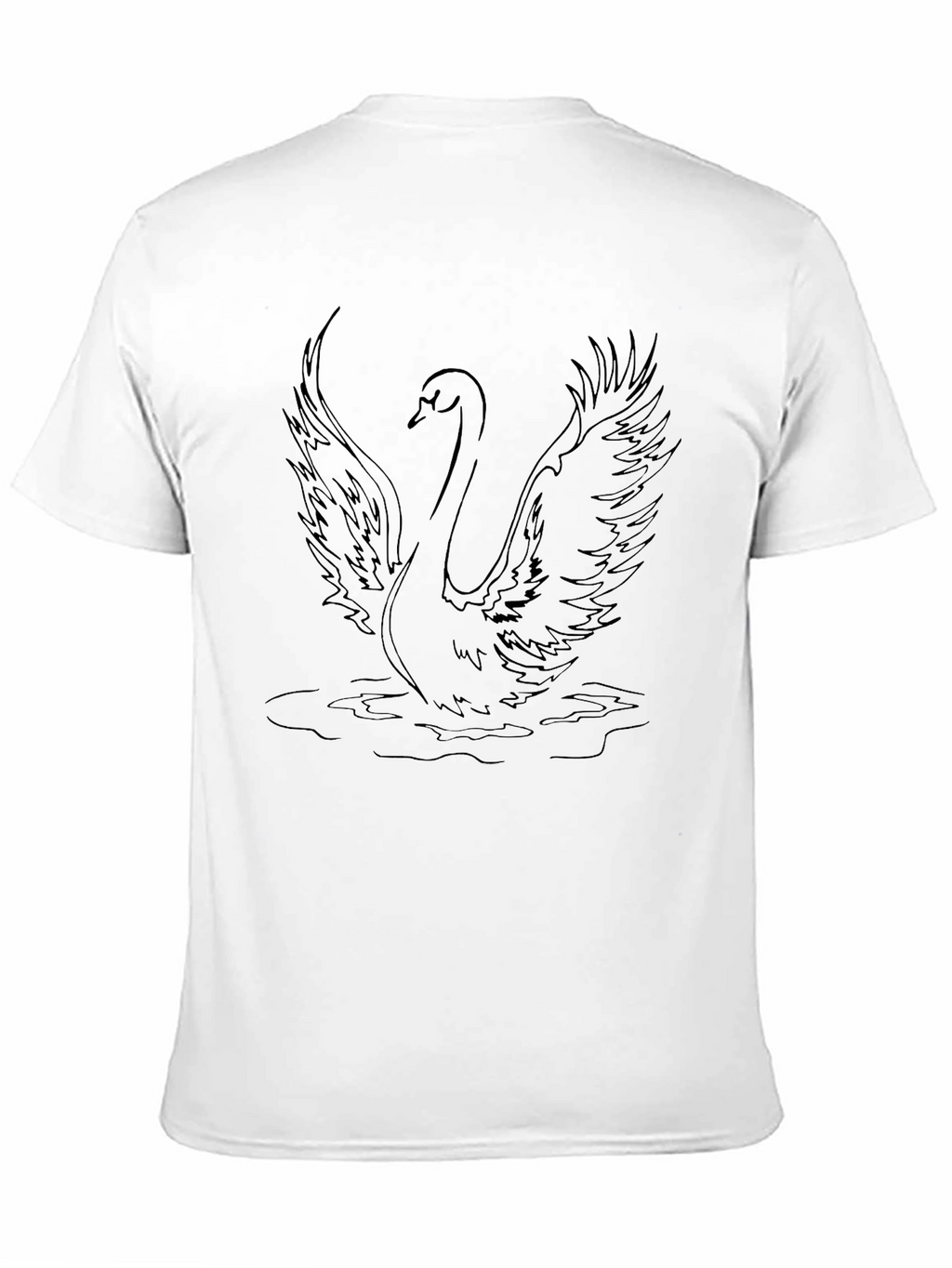 Swan Graphic Tee - Elegant Bird Design