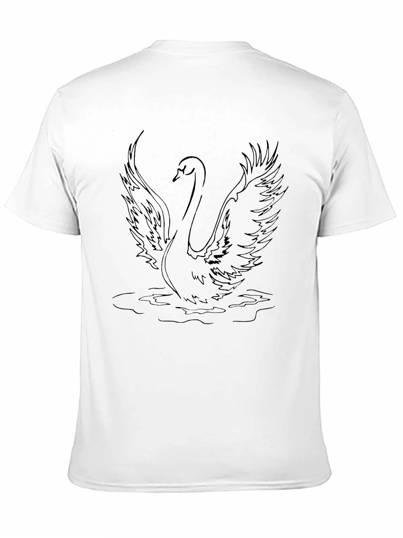 Swan Graphic Tee - Elegant Bird Design