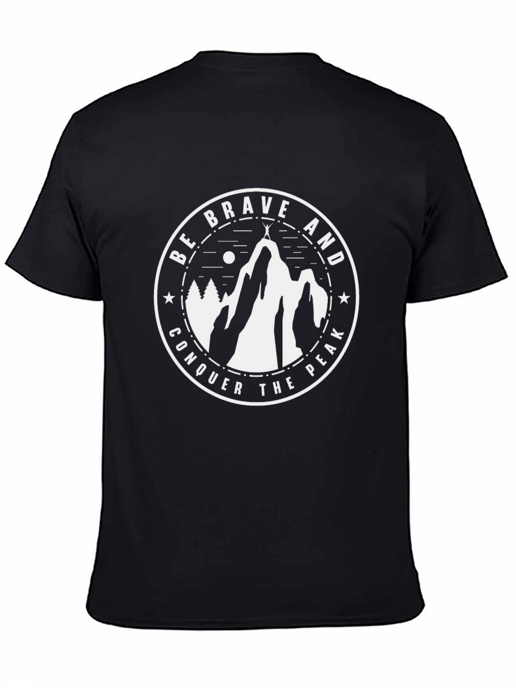 Be Brave Conquer Peak Black T-Shirt