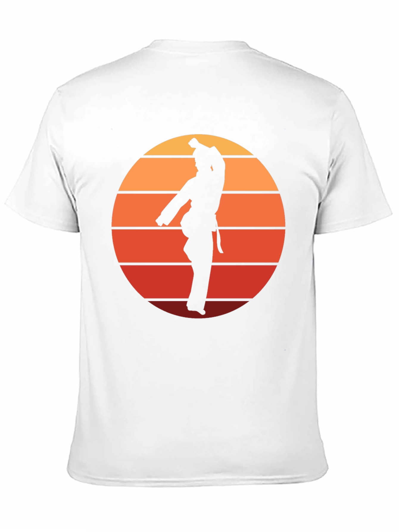 Retro Karate Sunset Graphic Tee - Black