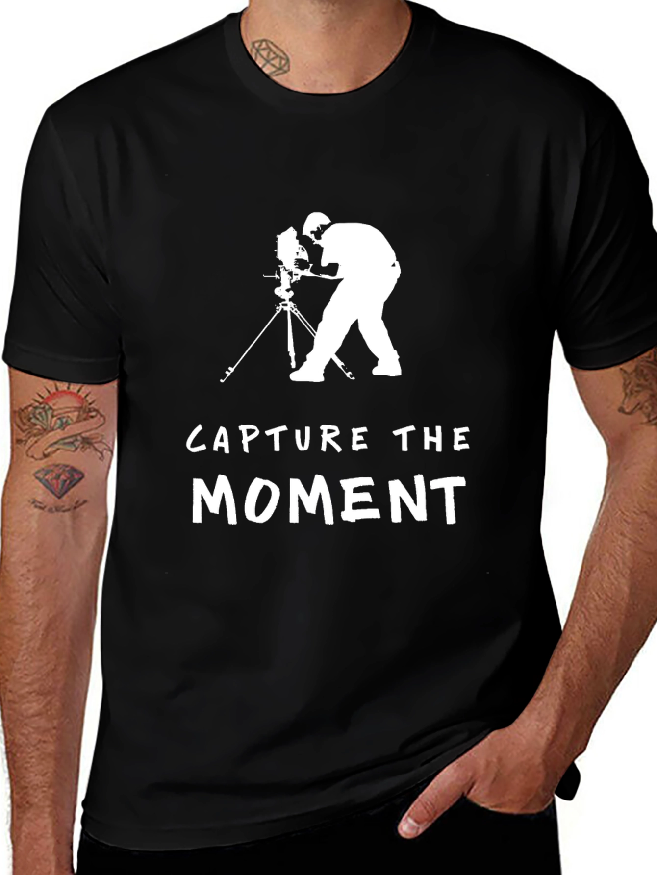 Capture the Moment Black Graphic T-Shirt
