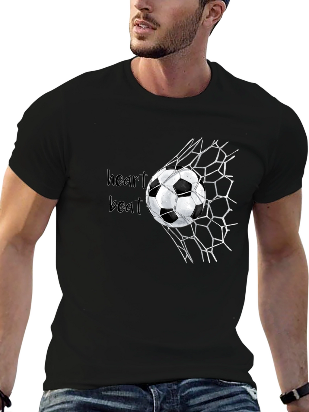 Soccer Heartbeat Graphic T-Shirt