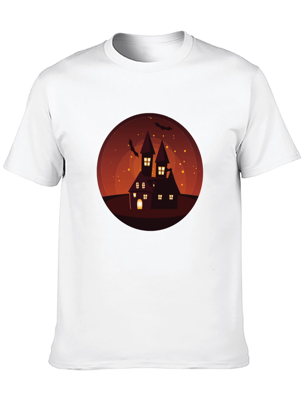 Spooky Halloween Haunted House Graphic Tee