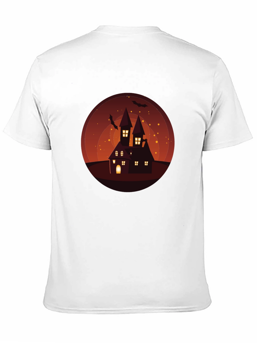 Spooky Halloween Haunted House Graphic Tee