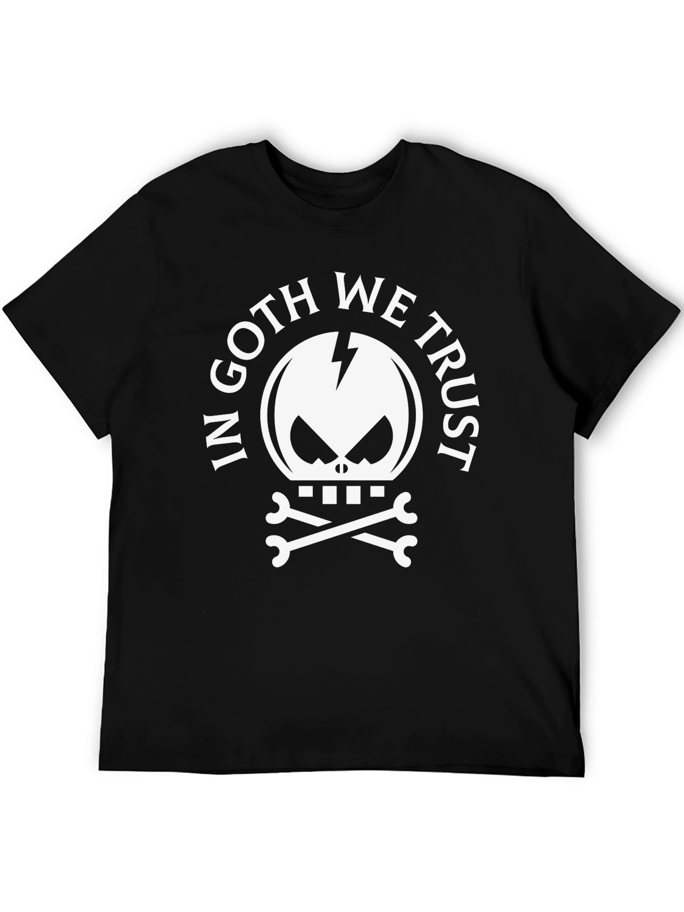 In Goth We Trust Black Graphic Tee