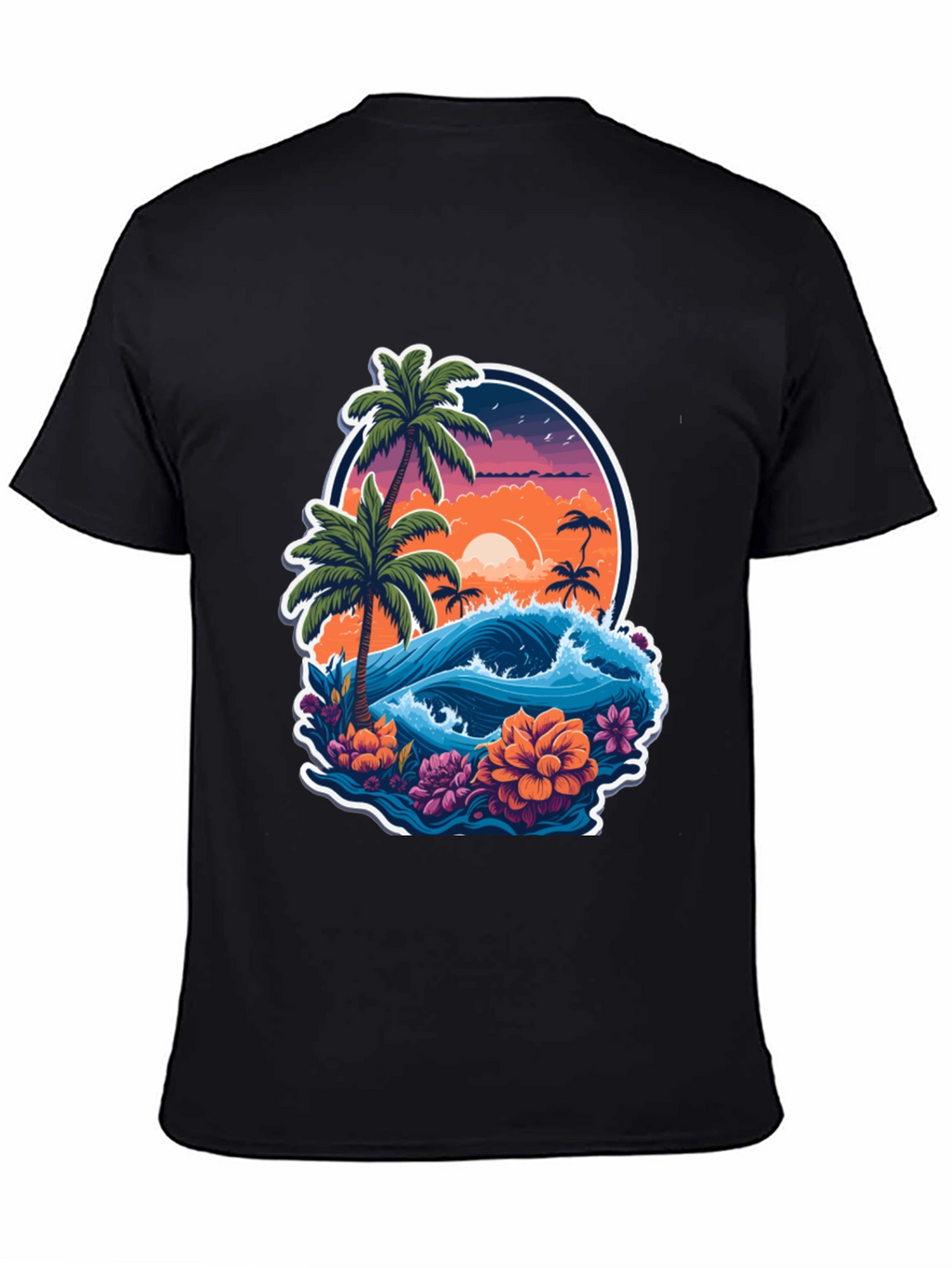Tropical Sunset Graphic Tee - Island Vibes
