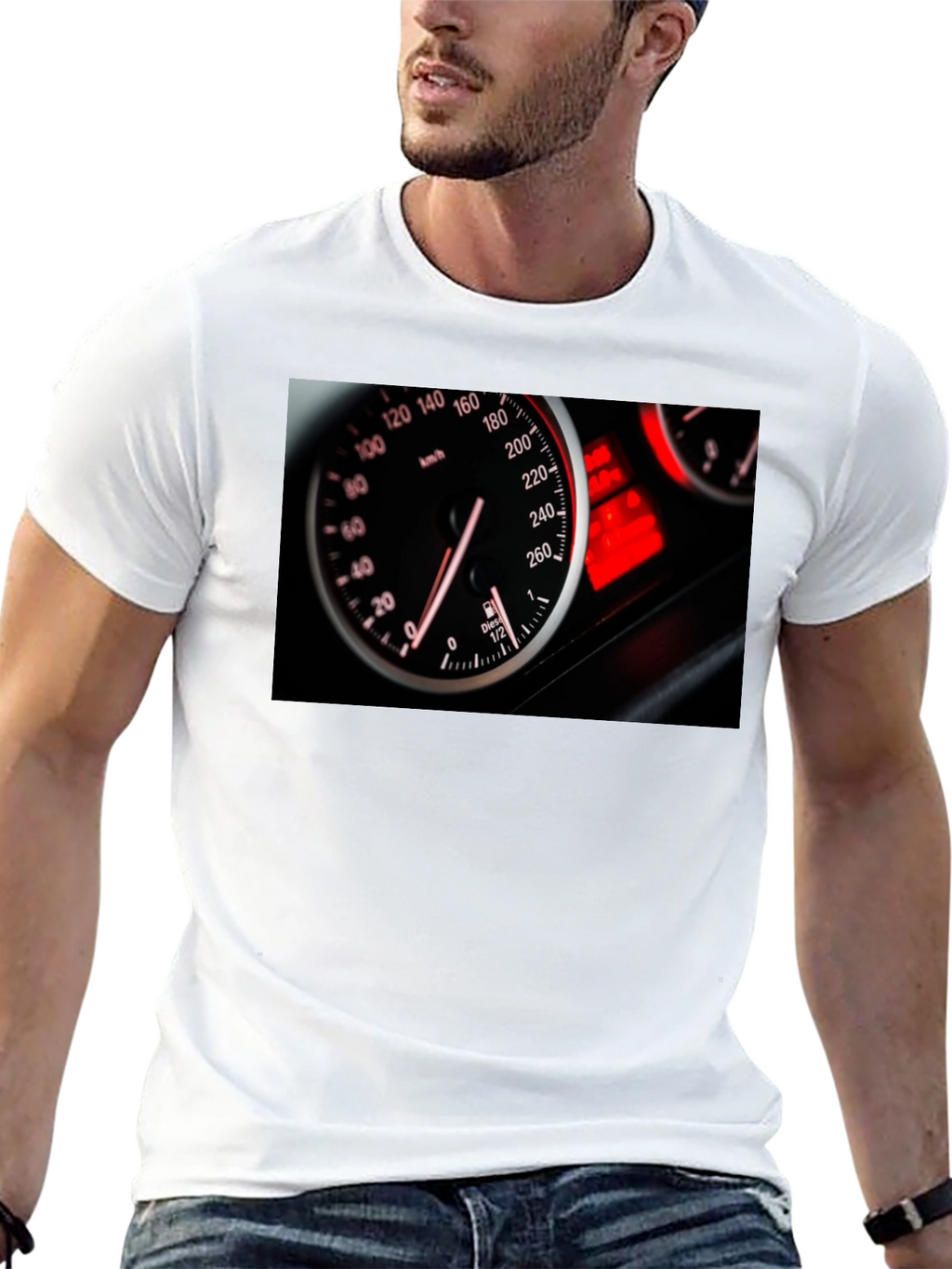 Speedometer Graphic T-Shirt - Black