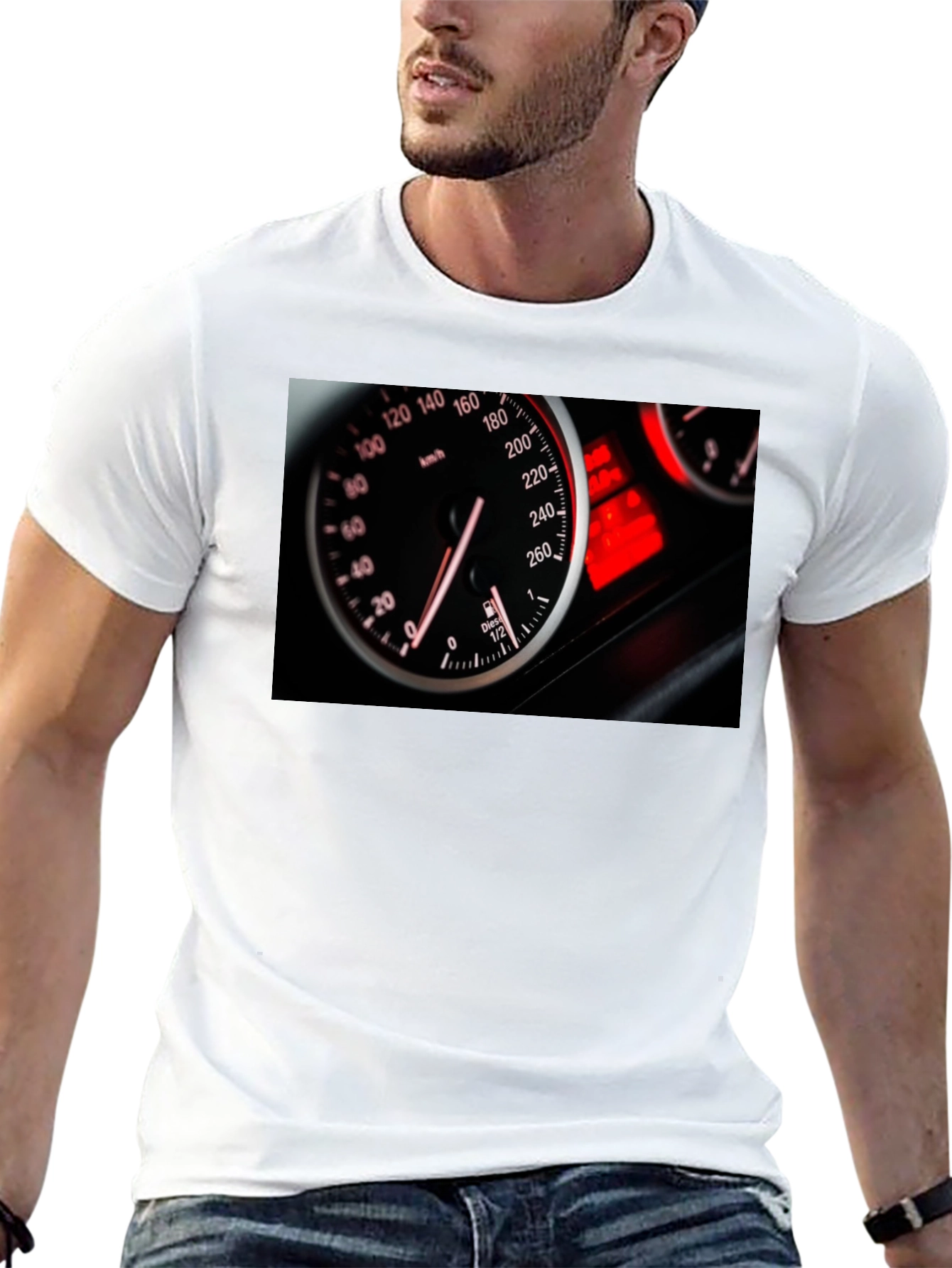 Speedometer Graphic T-Shirt - Black