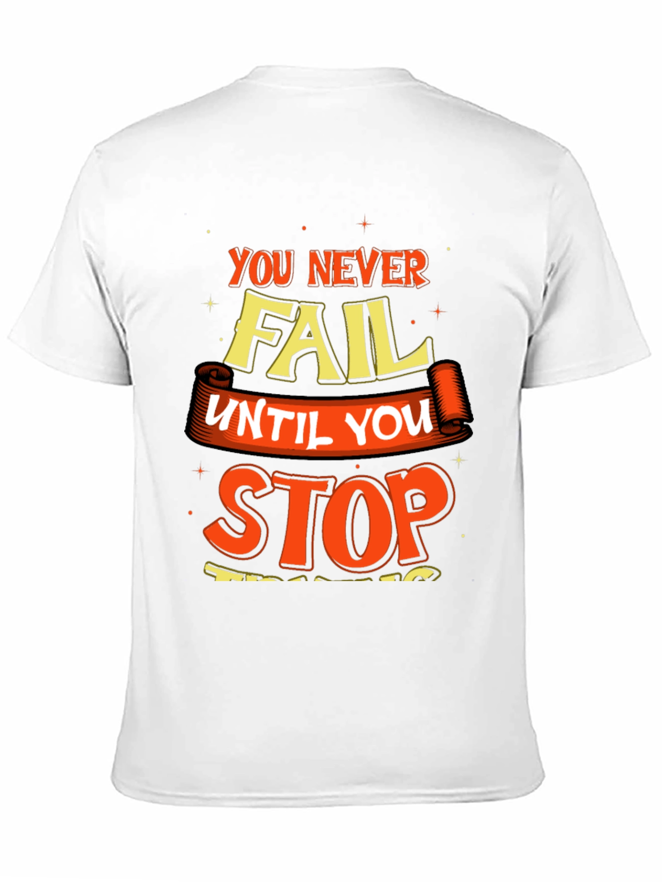 Motivational Graphic Print Crew Neck T-Shirt