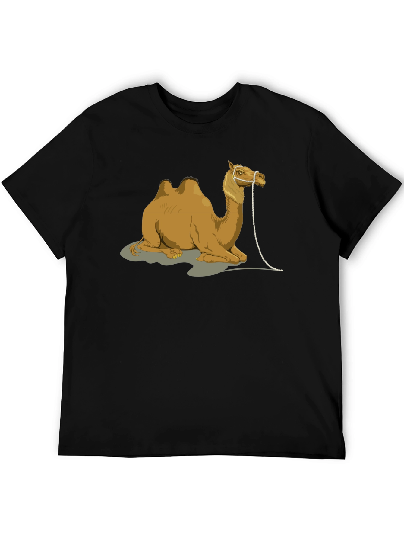 Camel Graphic Print Crew Neck T-Shirt