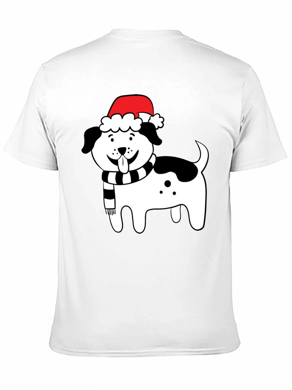 Festive Dog Santa Hat T-Shirt