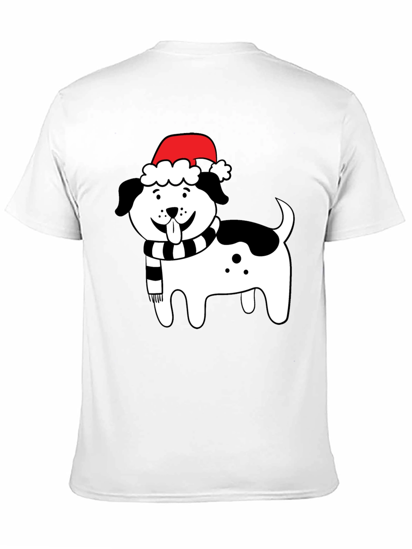 Festive Dog Santa Hat T-Shirt