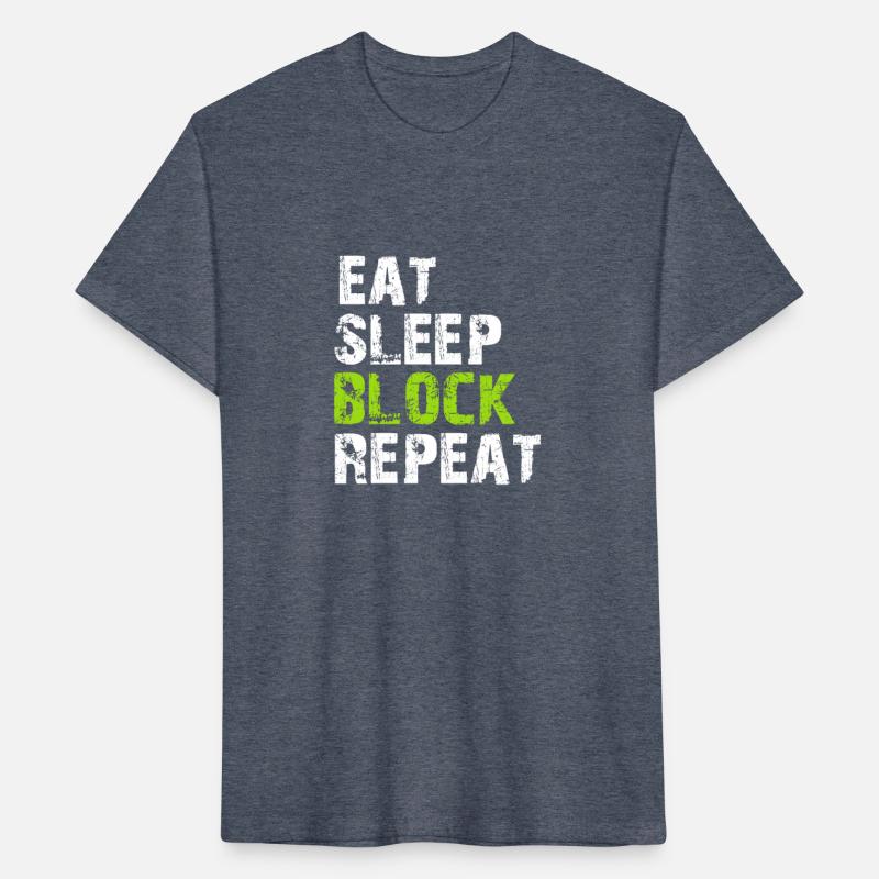 Eat Sleep Block Repeat Shirt For Football Offensiv