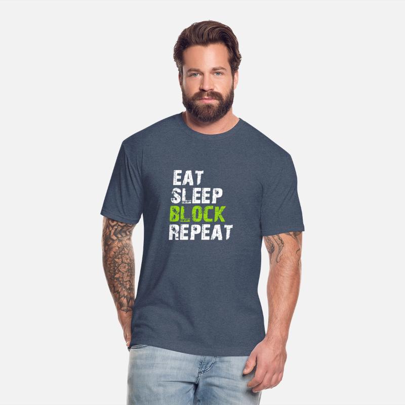 Eat Sleep Block Repeat Shirt For Football Offensiv