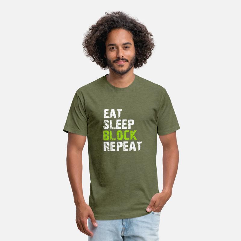 Eat Sleep Block Repeat Shirt For Football Offensiv