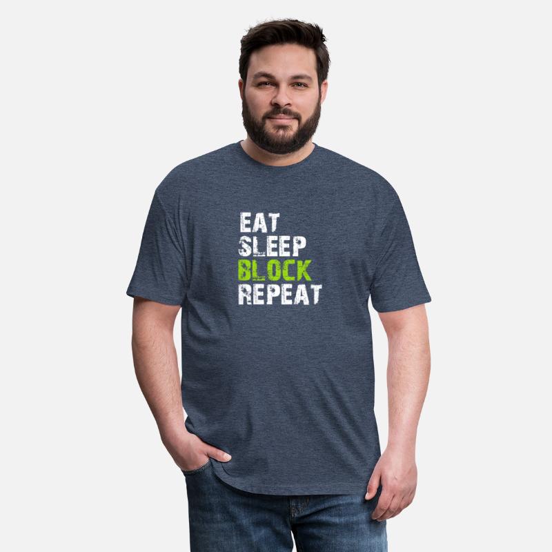 Eat Sleep Block Repeat Shirt For Football Offensiv