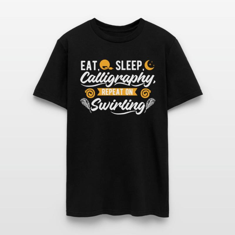 Eat. Sleep.Calligraphy , Repeat on swirling