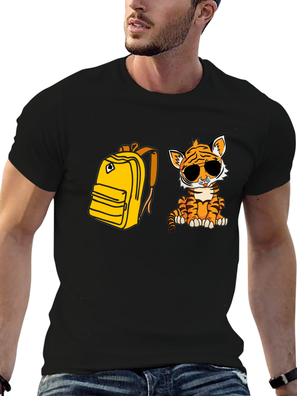 Tiger & Backpack Graphic Tee