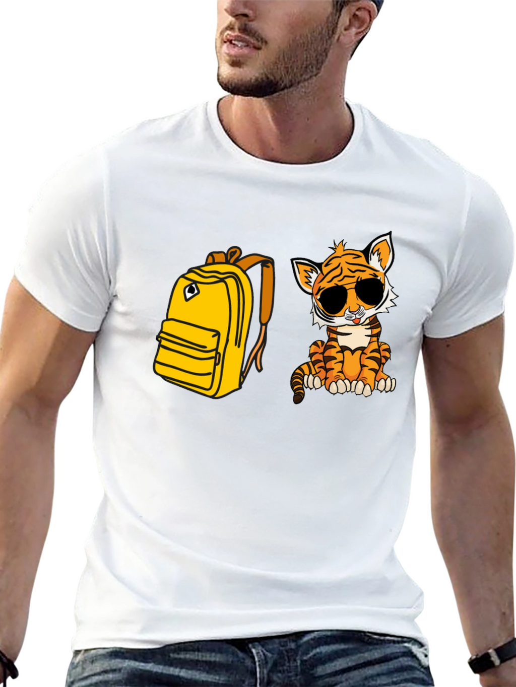 Tiger & Backpack Graphic Tee