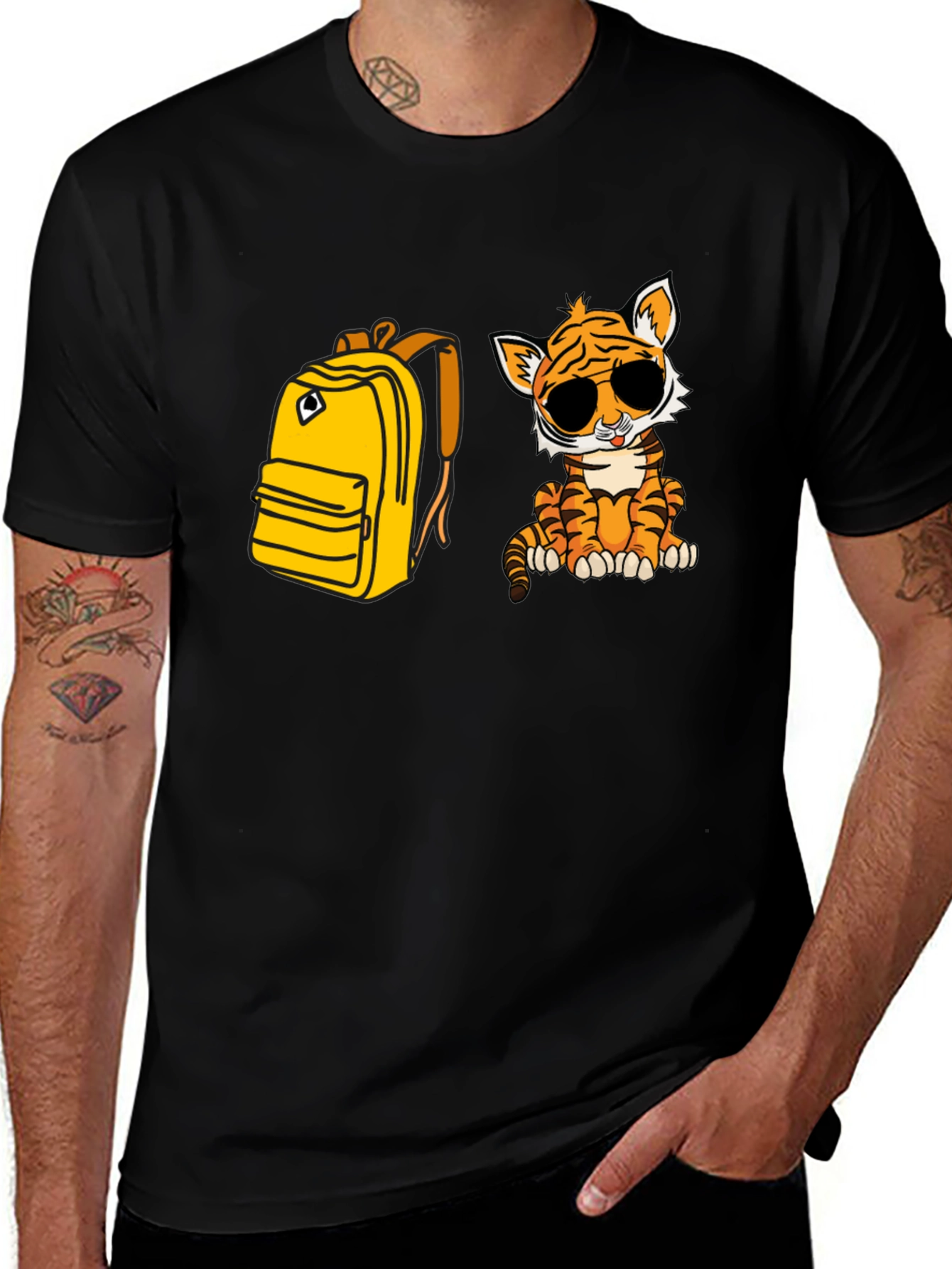 Tiger & Backpack Graphic Tee