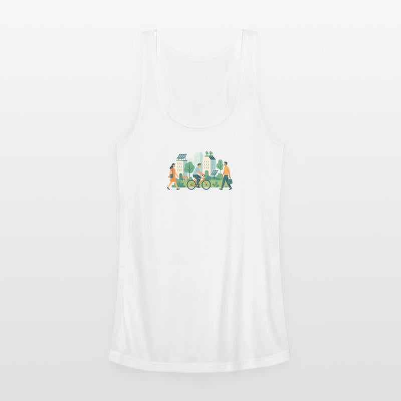 Eco-Friendly Urban Cycling Scene