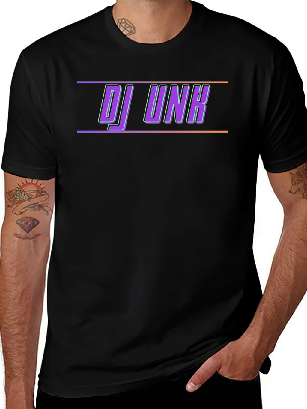 DJ Unk Graphic Print Black T-Shirt