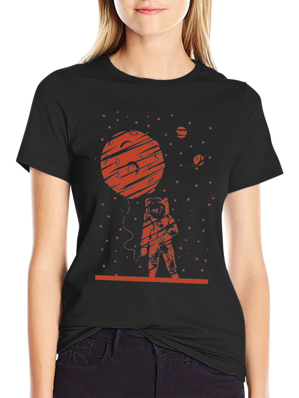 Astronaut Planet T-Shirt - Space Graphic Tee