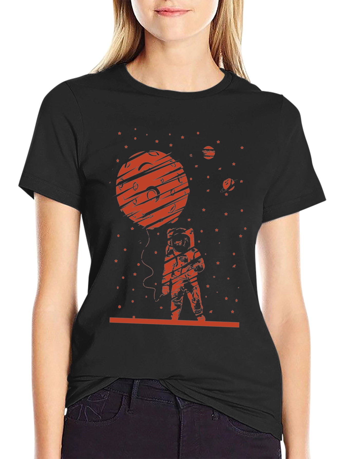 Astronaut Planet T-Shirt - Space Graphic Tee