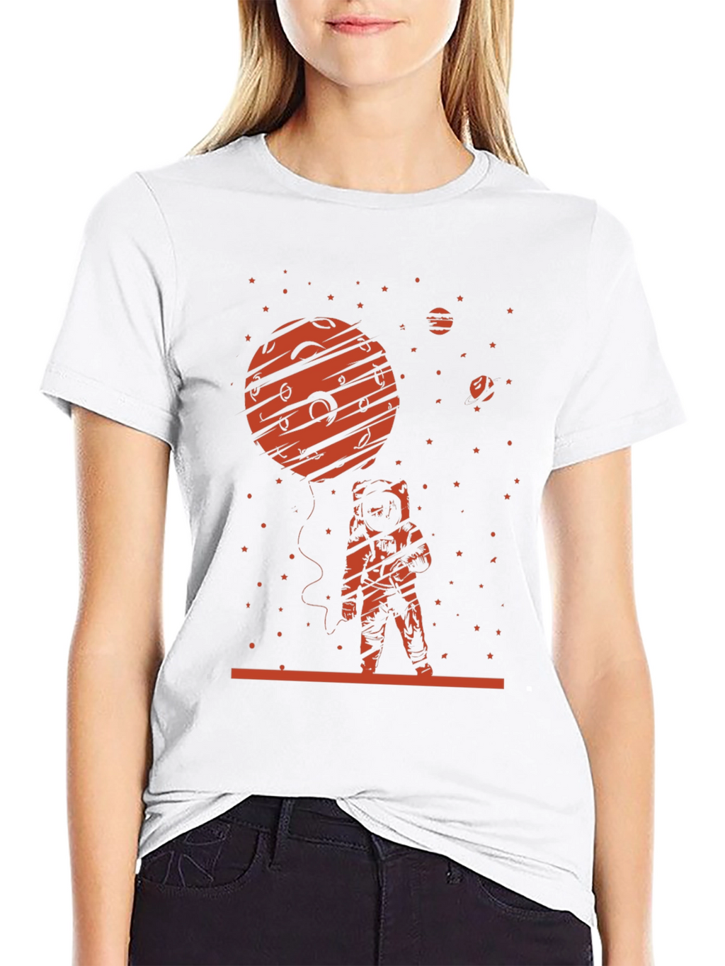 Astronaut Planet T-Shirt - Space Graphic Tee