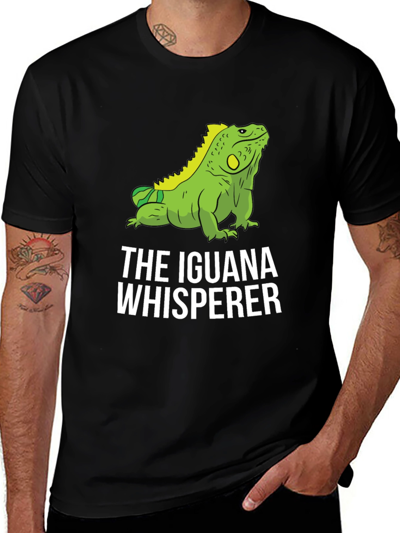 Iguana Whisperer Graphic T-Shirt - Black Cotton Tee