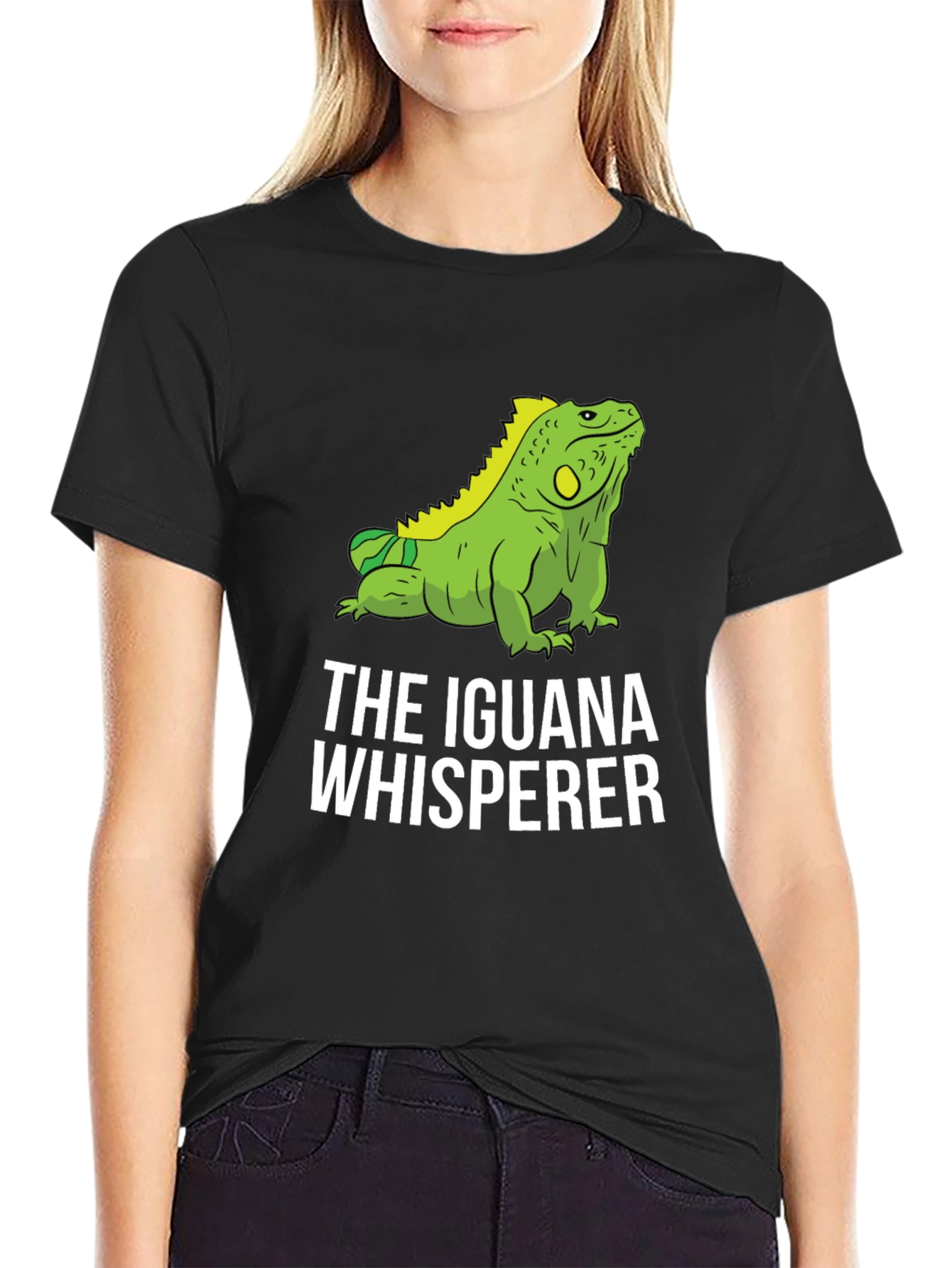 Iguana Whisperer Graphic T-Shirt - Black Cotton Tee