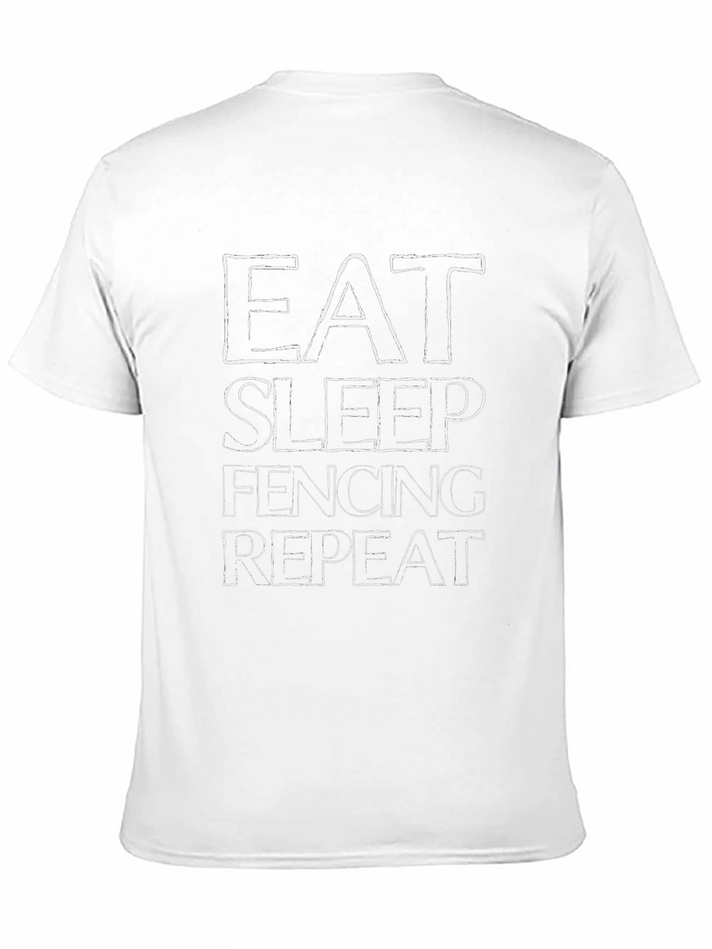 Eat Sleep Fencing Repeat Graphic T-Shirt - Black
