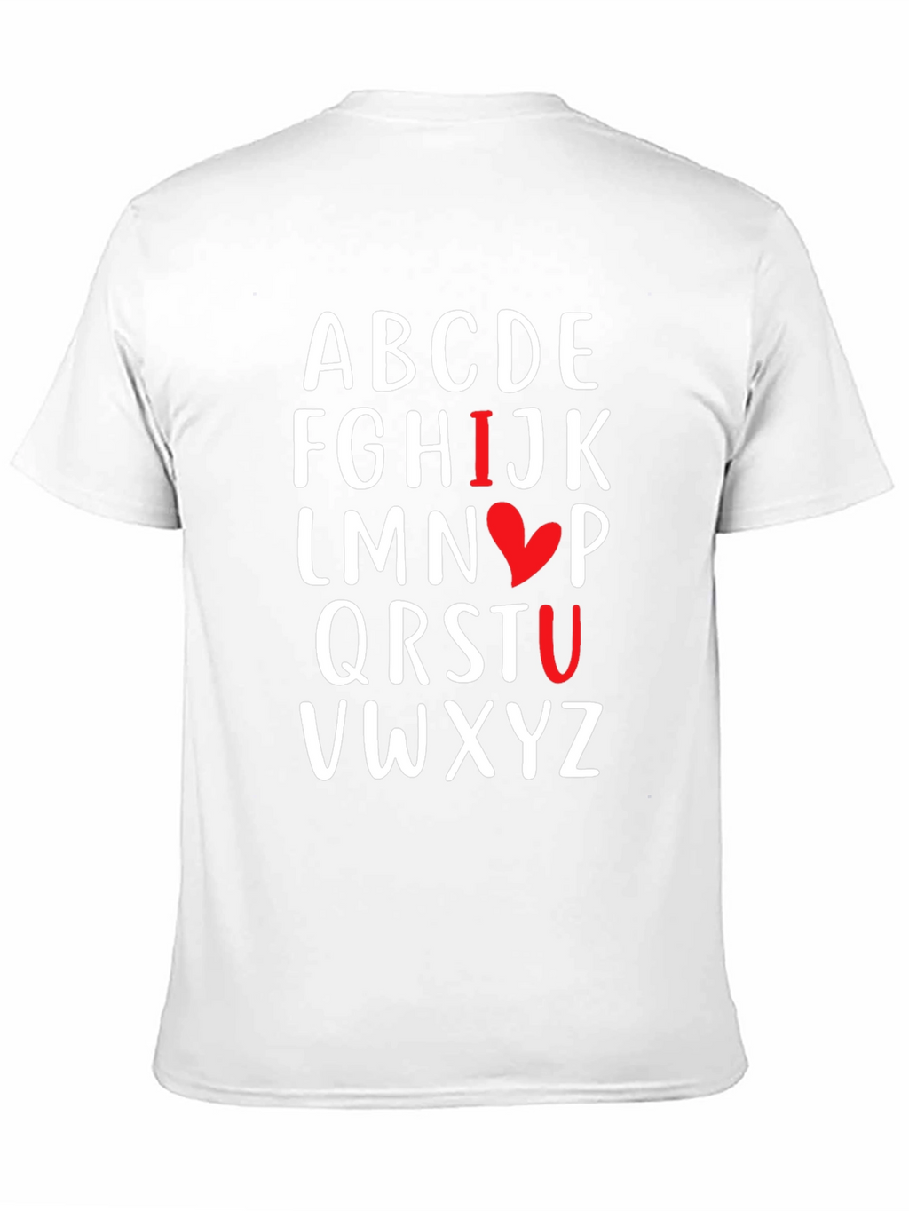 Alphabet I Love You Black T-Shirt