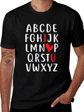 Alphabet I Love You Black T-Shirt