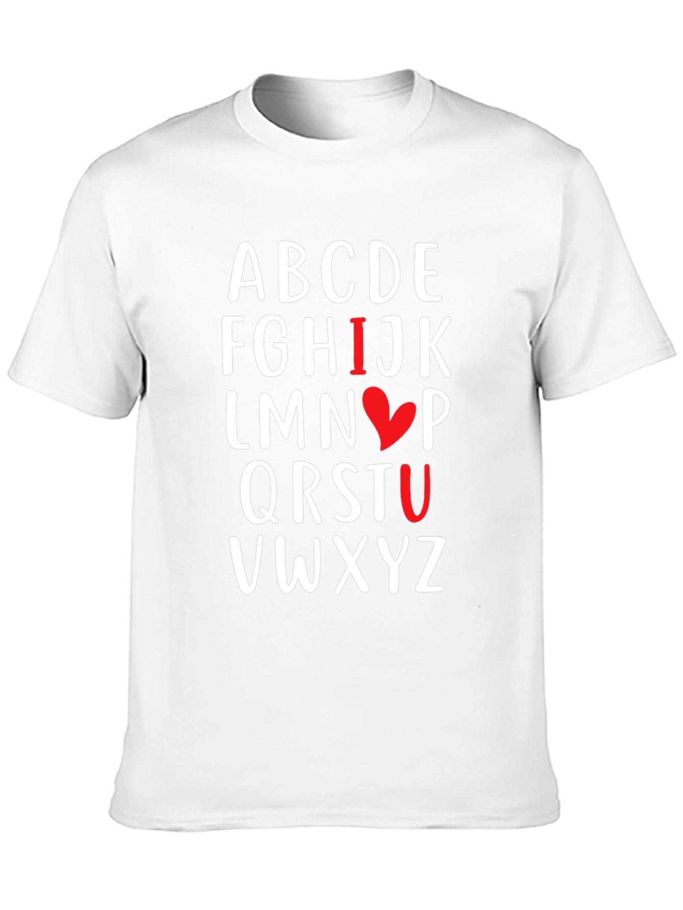 Alphabet I Love You Black T-Shirt