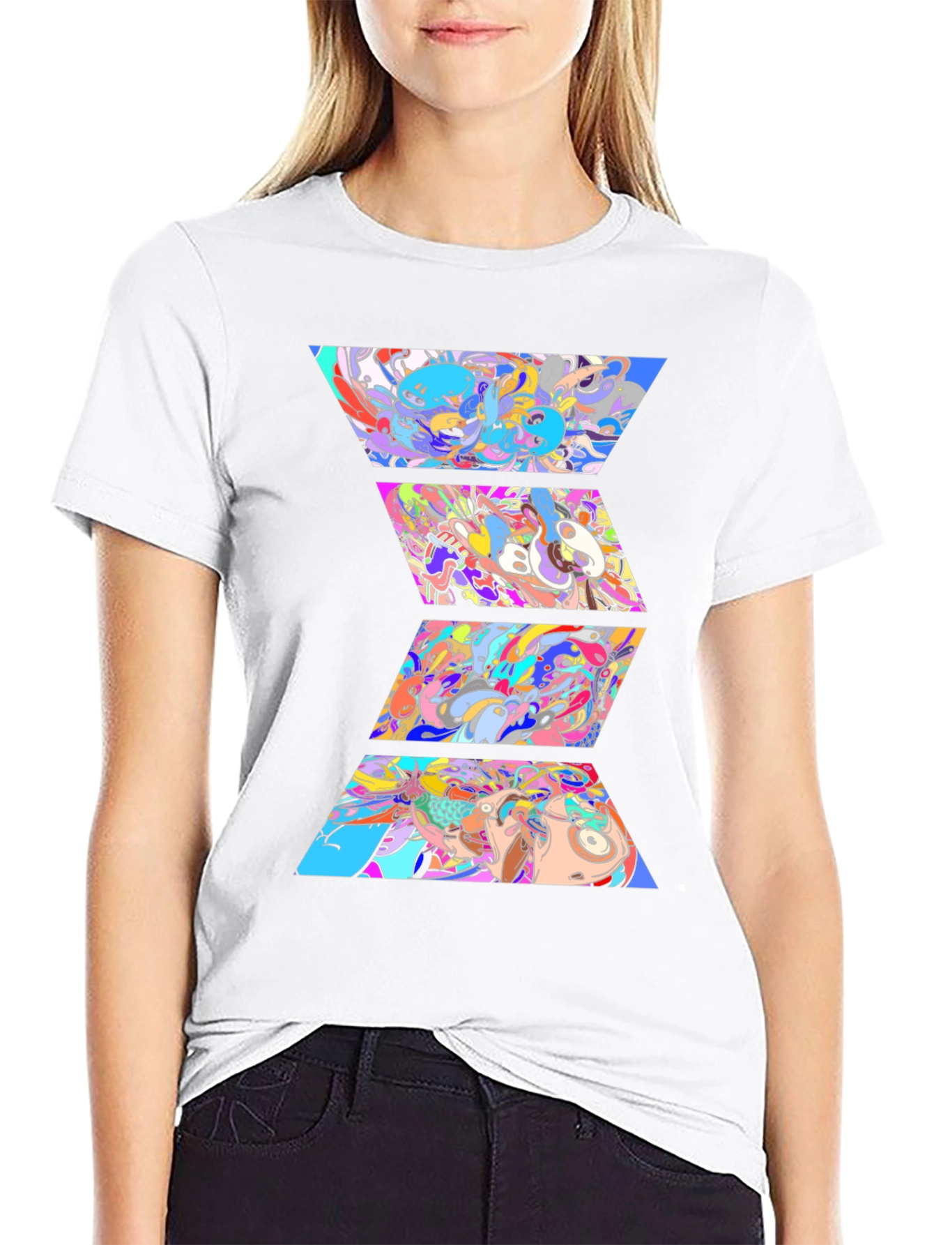 Abstract Geometric Art Mens Graphic T-Shirt