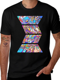 Abstract Geometric Art Mens Graphic T-Shirt