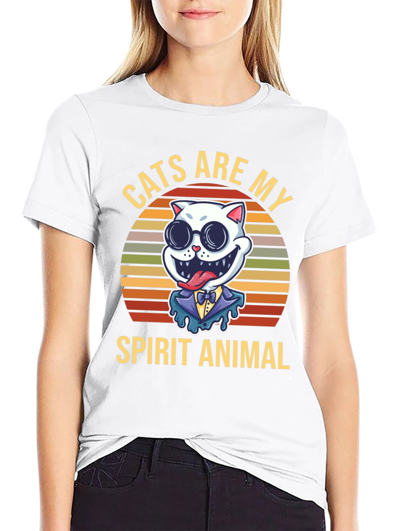 Cats Are My Spirit Animal Graphic T-Shirt