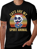 Cats Are My Spirit Animal Graphic T-Shirt