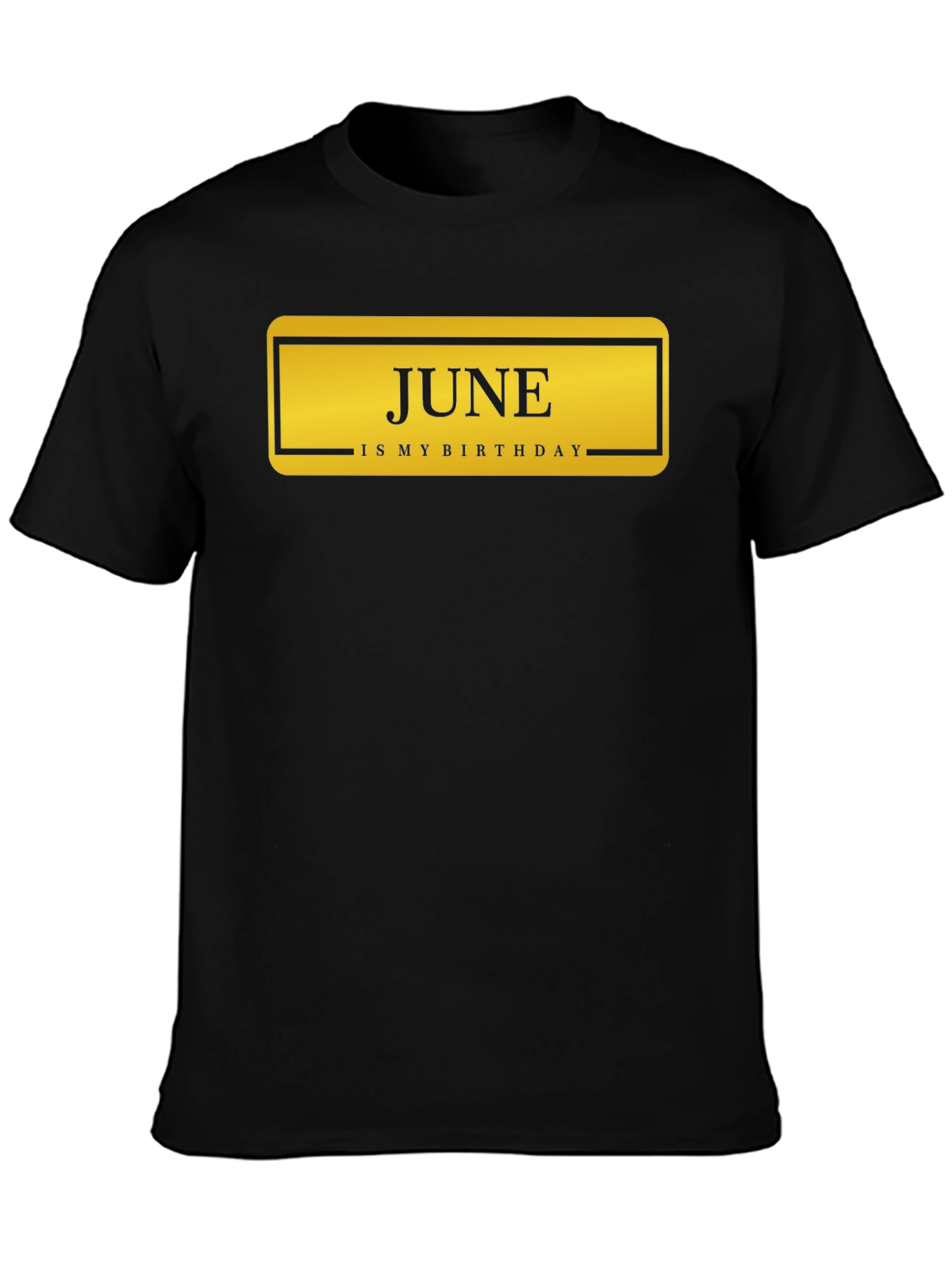 June Birthday T-Shirt - Black Graphic Tee