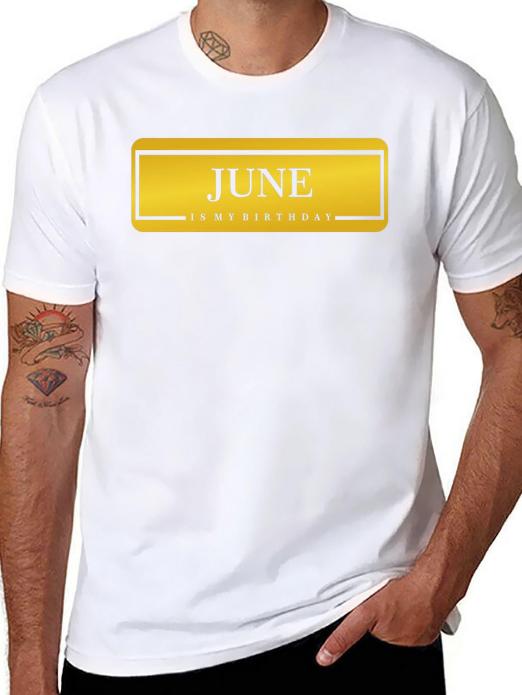 June Birthday T-Shirt - Black Graphic Tee