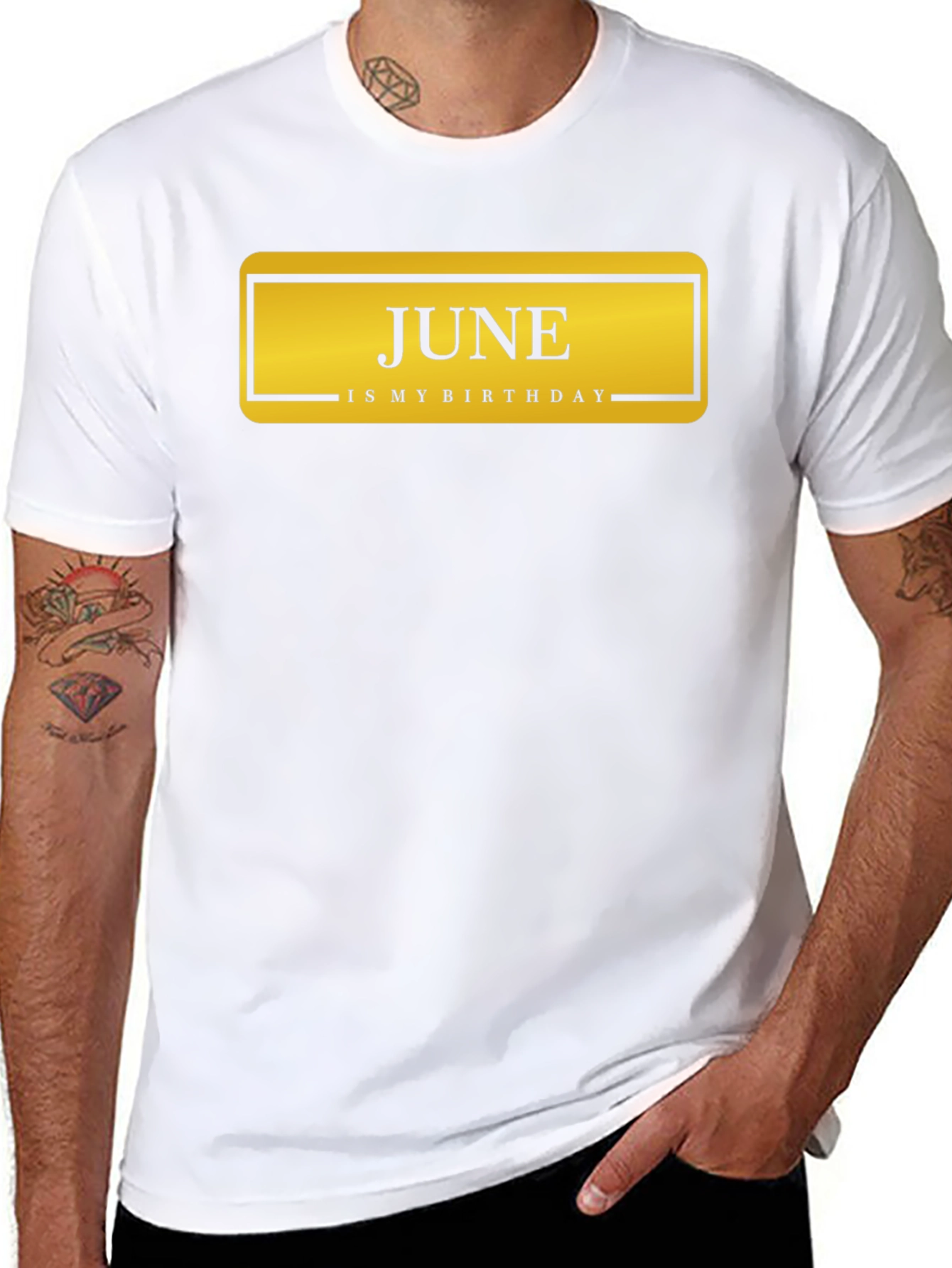 June Birthday T-Shirt - Black Graphic Tee