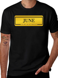 June Birthday T-Shirt - Black Graphic Tee