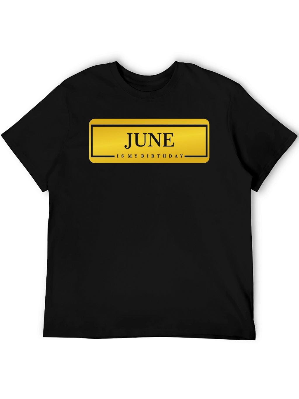 June Birthday T-Shirt - Black Graphic Tee