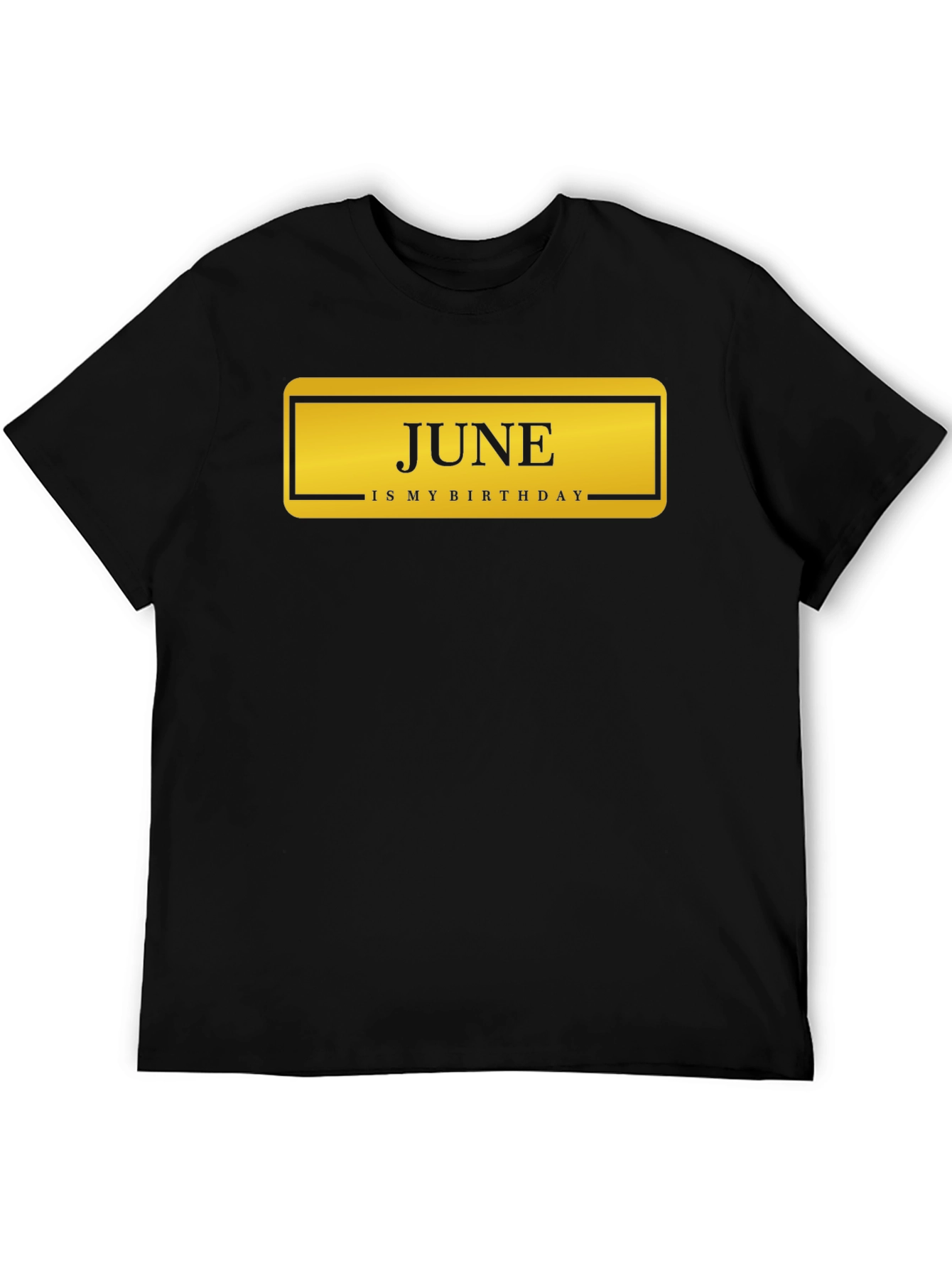 June Birthday T-Shirt - Black Graphic Tee