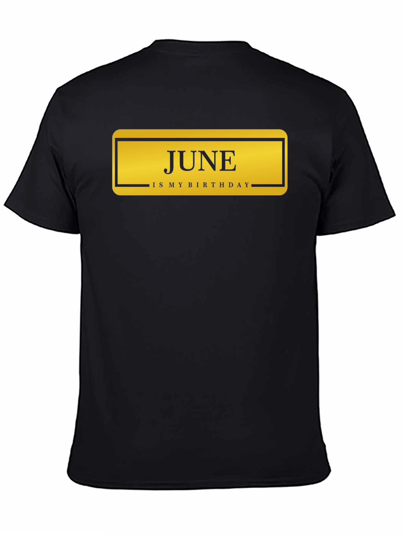 June Birthday T-Shirt - Black Graphic Tee