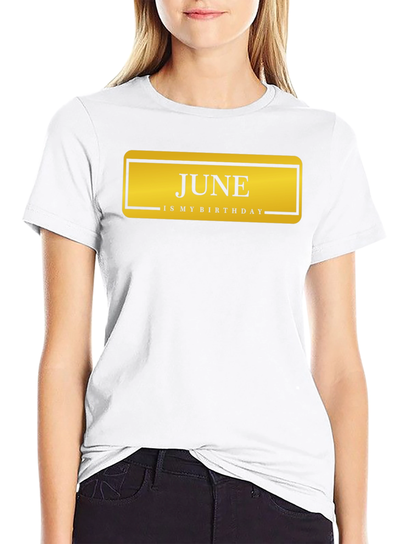 June Birthday T-Shirt - Black Graphic Tee