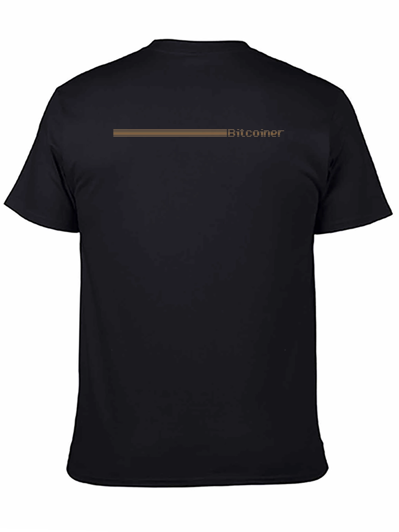Bitcoiner Retro Stripe T-Shirt - Black