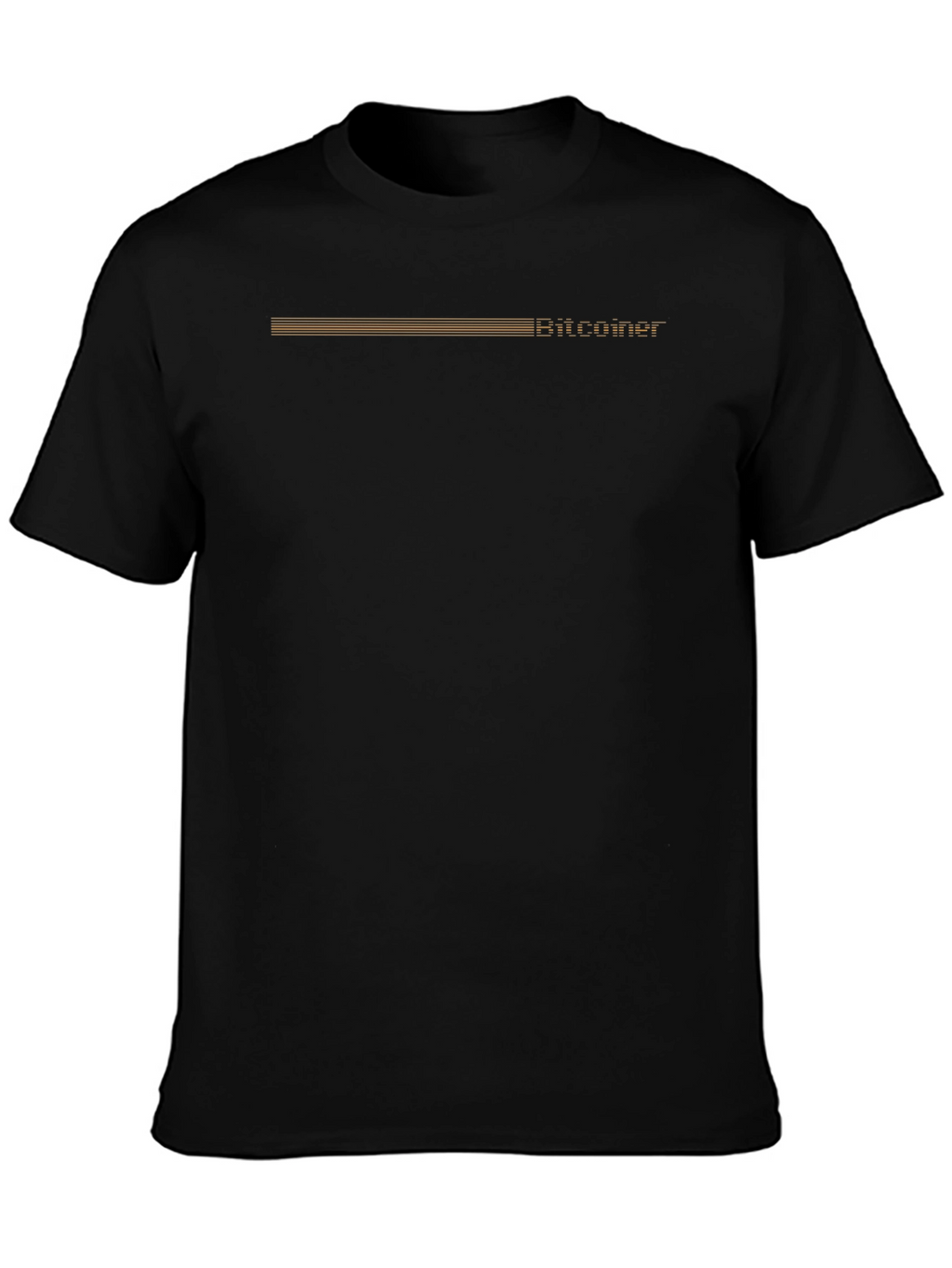 Bitcoiner Retro Stripe T-Shirt - Black
